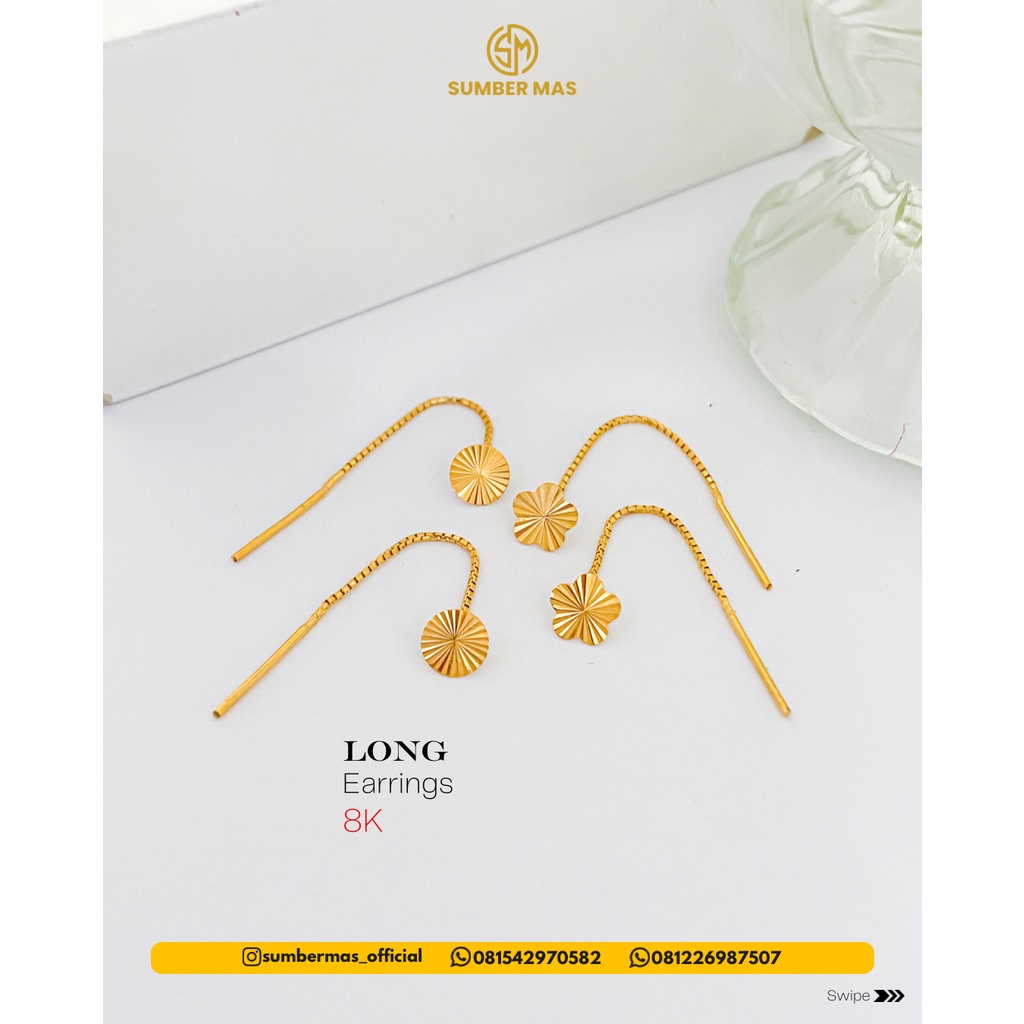 LONG EARINGS 8K - SUMBER MAS