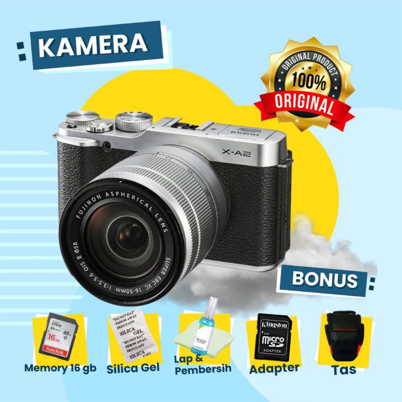 KAMERA FUJIFILM XA2 Kit Bekas Second Garansi Siap Pakai Cocok untuk Para MUA Supaya Hasil Maksimal