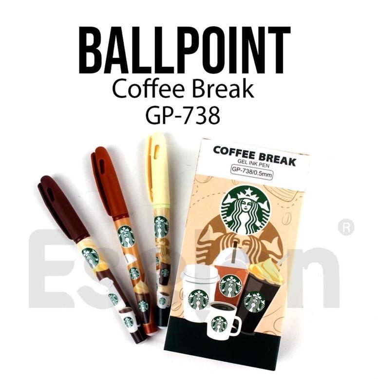 

4.4 MALL (12pcs) Pulpen Gel Unicorn & Starbucks Coffee 738 / 1pack Pulpen Gel Fancy