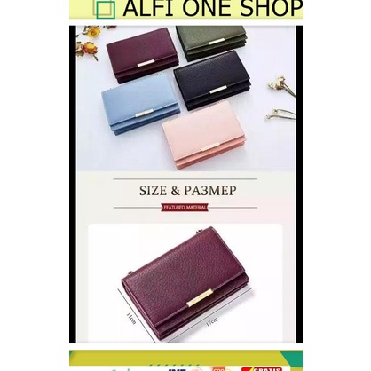 DOMPET LIPAT WANITA ADA TALI RANTAI - TAS DOMPET CEWEK SELEMPANG MINI DOMPET LIPAT WANITA ADA TALI R