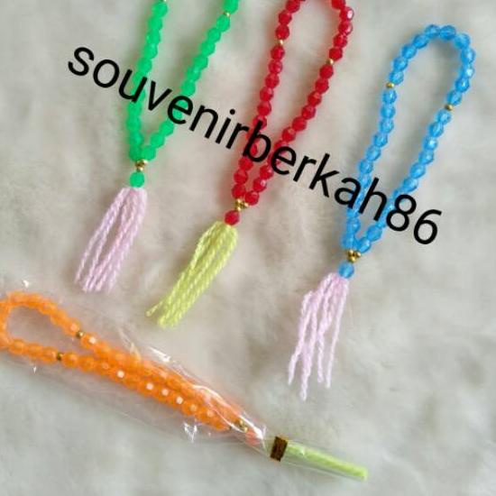 ✾ isi 100pcs SOUVENIR PERNIKAHAN TASBIH PLASTIK KECIL kemas plastik ◘