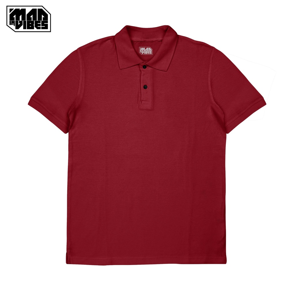 Kaos Polo Berkerah Bahan Lacoste Warna Merah Marun