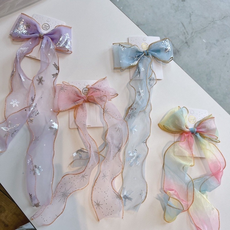 Jepit Rambut Korea Pita Untuk Wanita Ikat Rambut Pita Panjang ala Korea Aksesoris Rambut Import