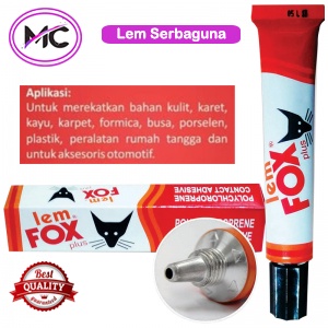 Lem Kuning Aica Aibon Fox Plus Tube 20 Gram Serbaguna untuk Besi Kayu Plastik Pakaian Kain DIY