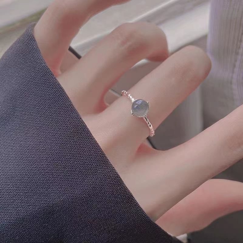 Cincin  Wanita Perak Korean Female Simple Fashion Ring Swan Ring Crystal - Ring Female Ins Ring New Accessory Gift