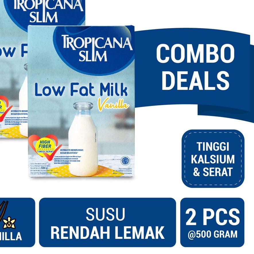 

ⅎ SPECIAL PROMO LIVE - BUY 1 GET 1 Tropicana Slim Susu Low Fat Vanilla 500gr - Bantu Turunkan Kolesterol ←