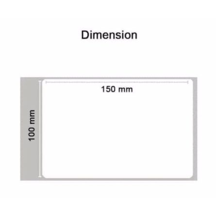 INSTAN/COD - Label Thermal 100x150 Thermal Label Direct 300 pcs / Roll ukuran A6 core 1 inch