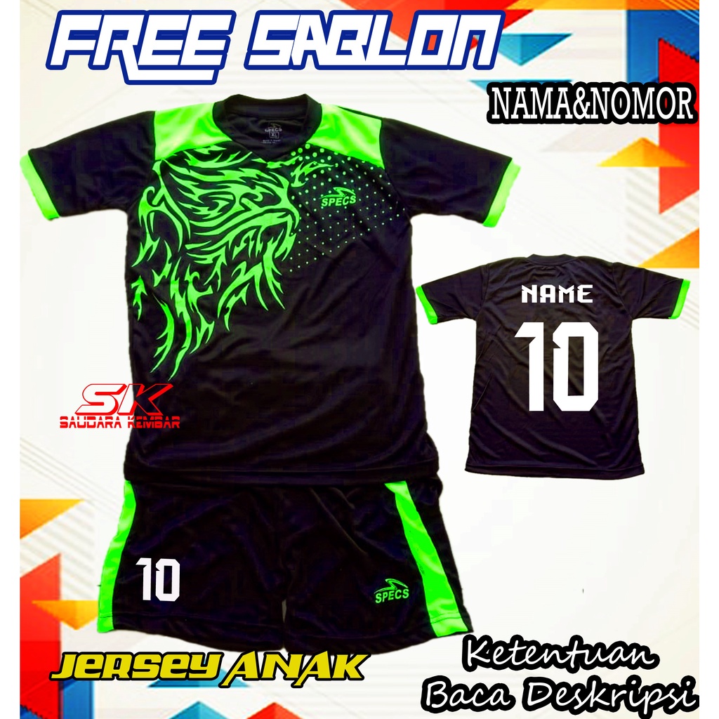 Baju Jersey Bola futsal Anak Anak Laki Perempuan Terbaru 2023