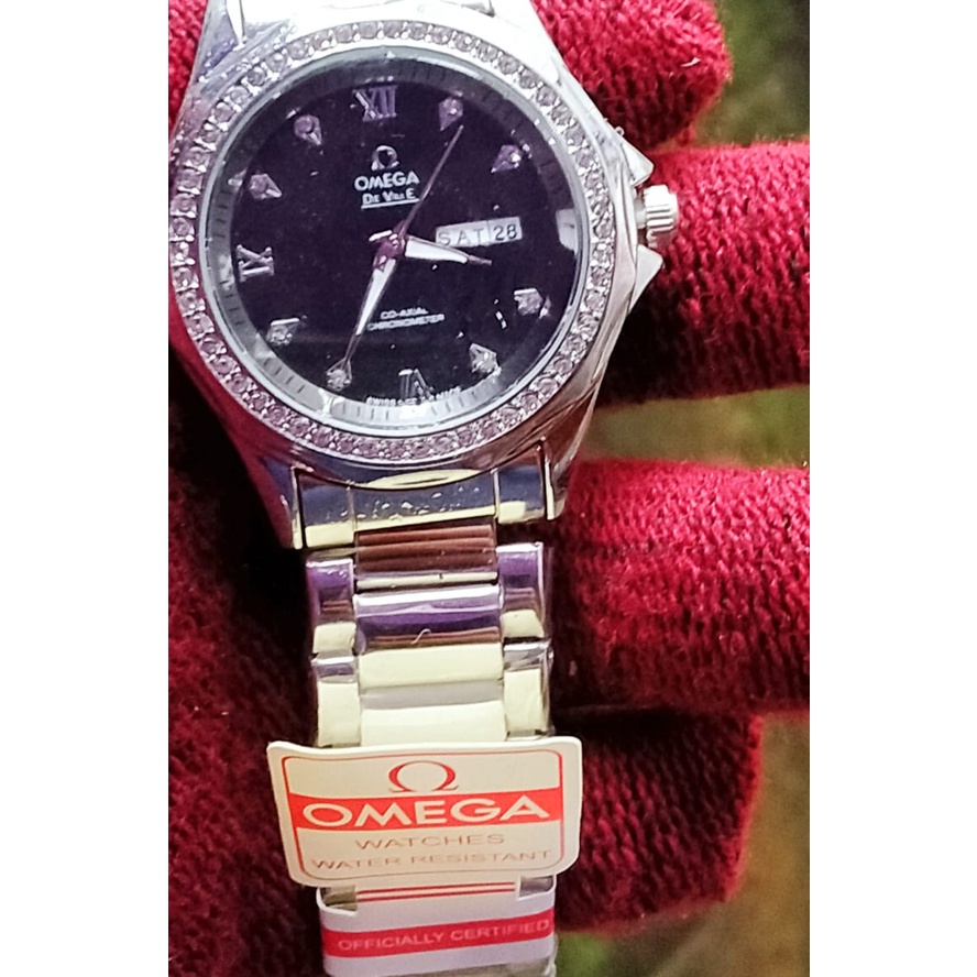 HARGA PROMO TERMURAH / Jam Tangan Pria Terlaris Tanggal Hari Aktif//Jam Tangan Cowok Mewah Case Permata /Arloji Pria Stainless Steel Terviral