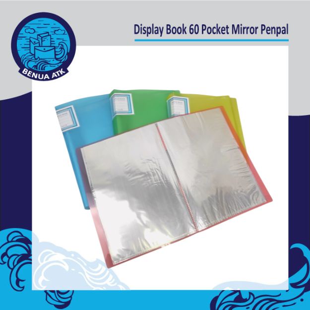 

Display Book / Clear Holder 60 Pocket MIRROR Folio Penpal PL-836