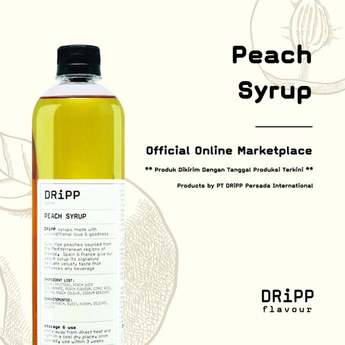 

DRiPP Peach Syrup ( Sirup Persik )