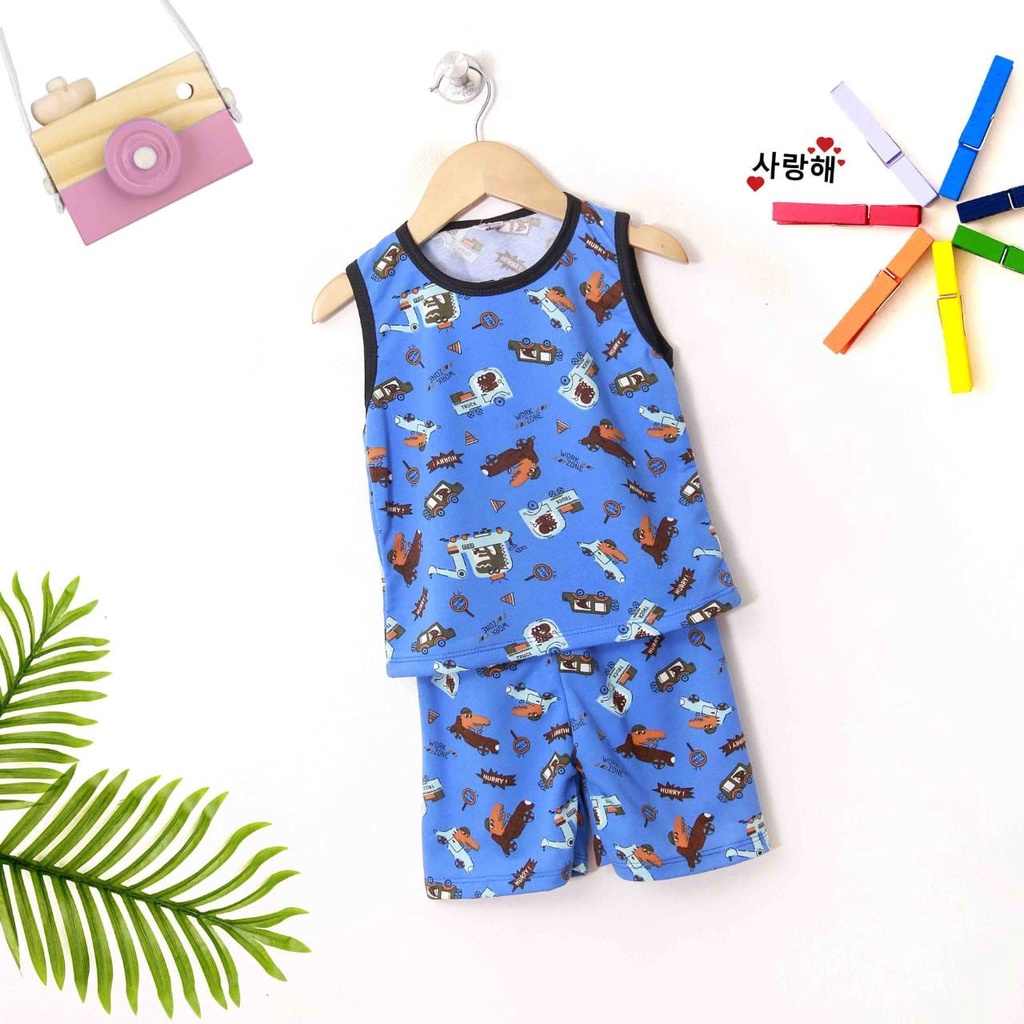 Setelan Singlet Anak laki-laki 1-9 Tahun / Setelan Singlet Anak Laki Laki Full Print / Setelan Singlet Anak Cowok/ Setelan Anak Full Print / Setelan Singlet Anak Full Motif Gambar