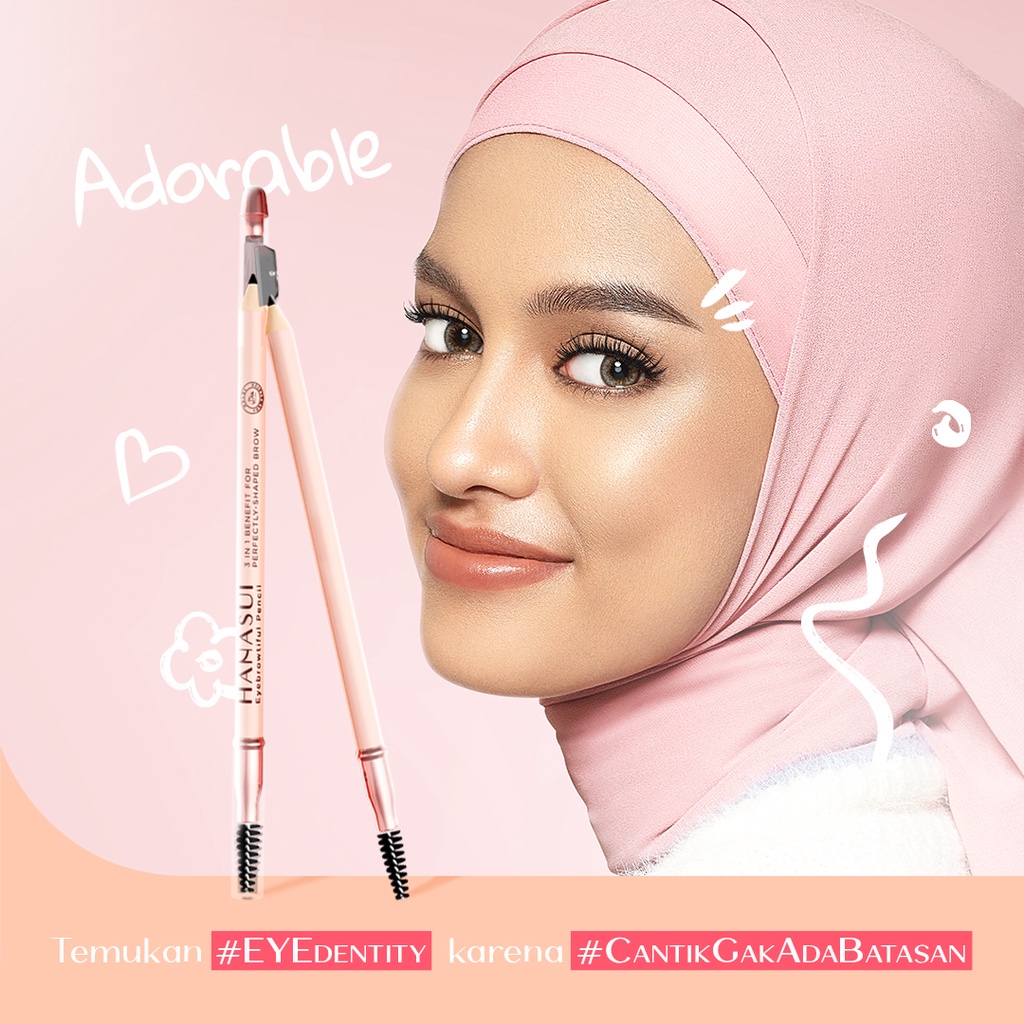 HANASUI Eyebrowtiful Pencil Indonesia / Pensil Alis 1.6g BPOM