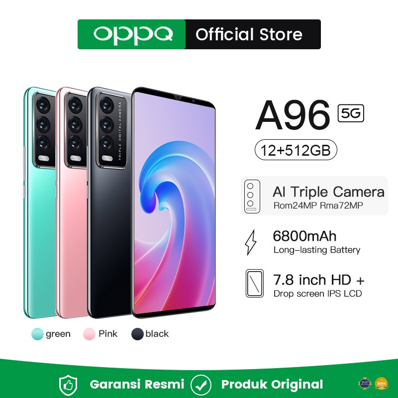 【COD】HP OPP0 A96 Handphone baru original hp murah promo cuci gudang hp Android gaming Phone Ponsel n