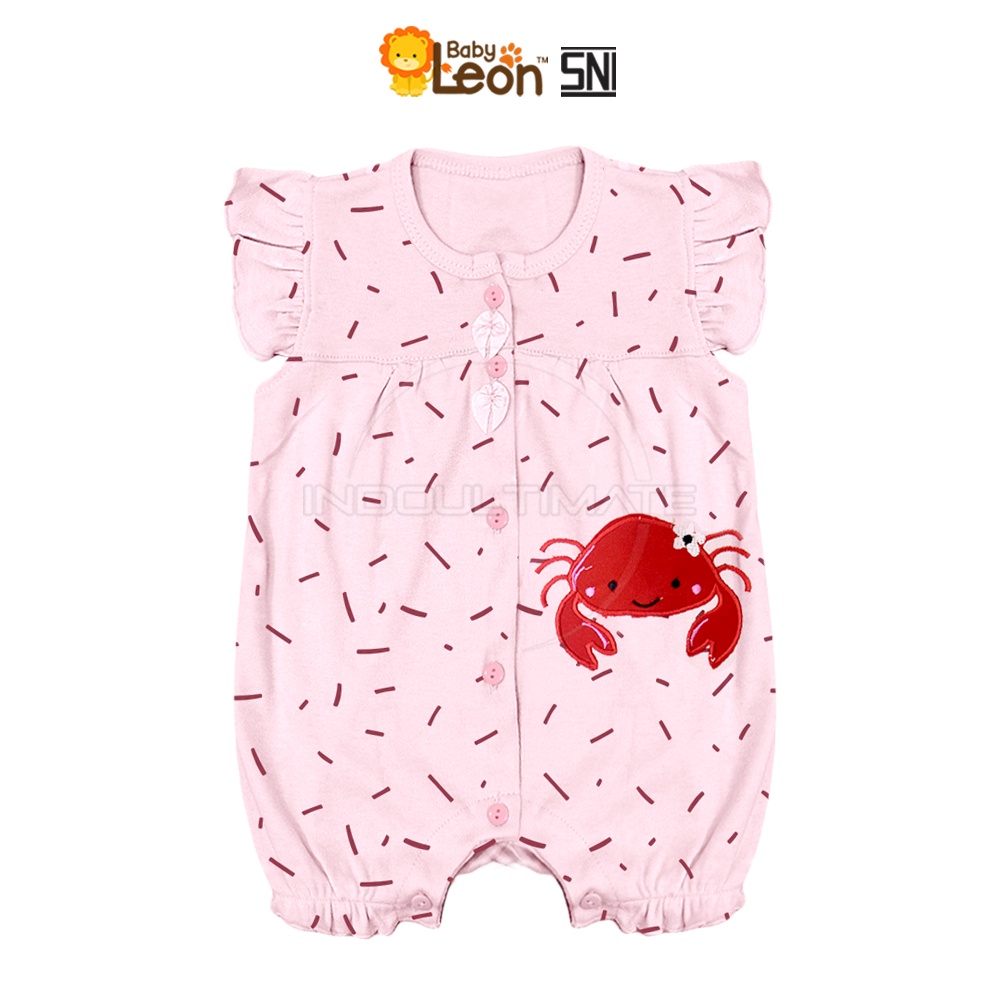 BABY LEON Jumper Bayi Perempuan GY-043 Baju Bayi Perempuan Jumpsuit Bayi Perempuan Baju Bayi Baru Lahir Jumper Kerut Anak Balita Baju Tidur Bayi Baju Harian Bayi Perlengkapan Bayi Baru Lahir Baju Anak Perempuan Playsuit Bayi