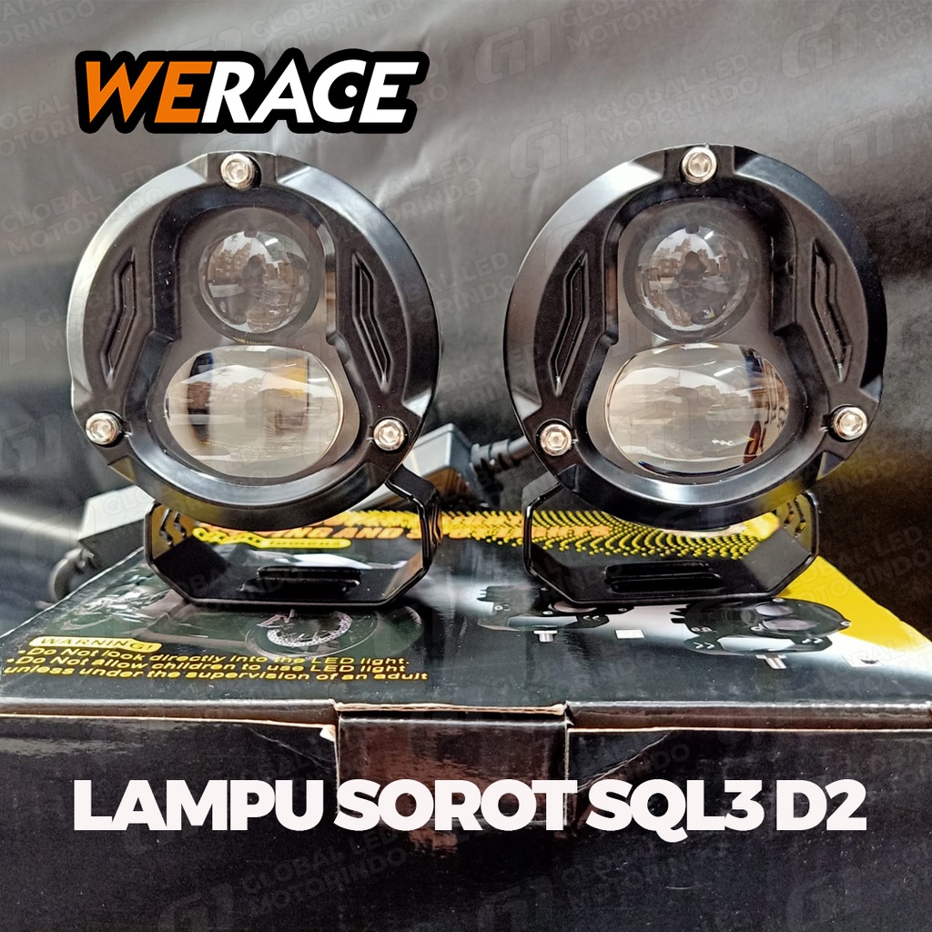 [WERACE] LAMPU TEMBAK LED CREE LASER FOGLAMP SUPERBRIGHT DRIVING SPOTLIGHT HARGA SATUAN