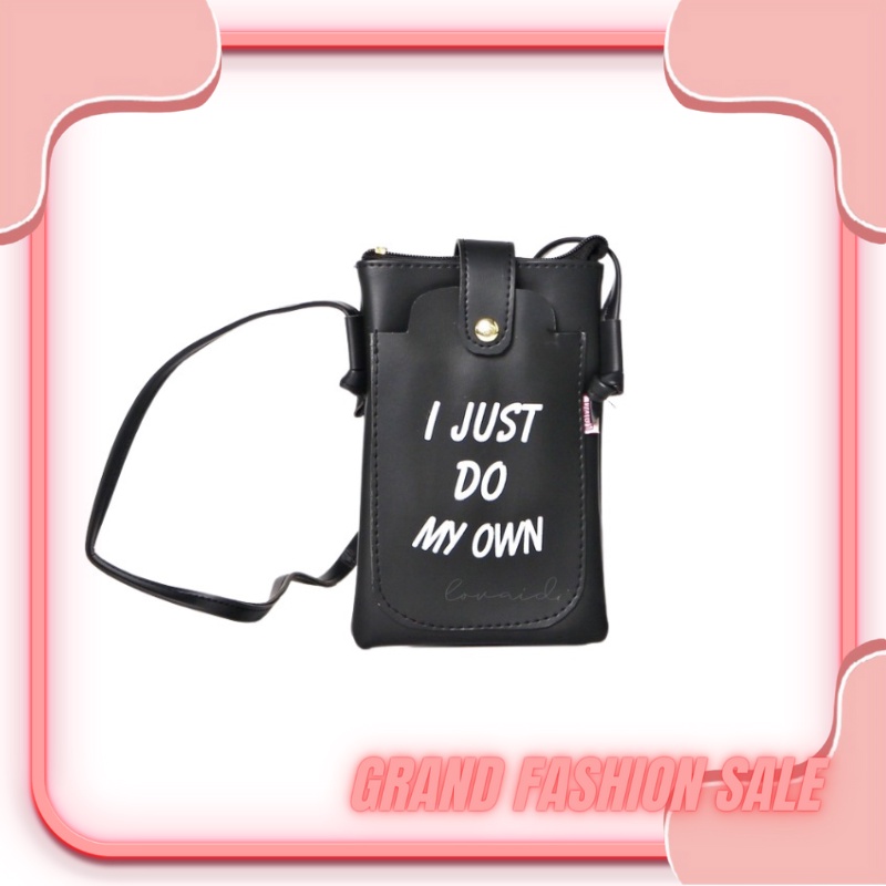 [LOKAL] DOMMO - D1041 I JUST DO MY OWN POCKET TAS HP MINI Dari Jakarta BISA COD MORYMONY