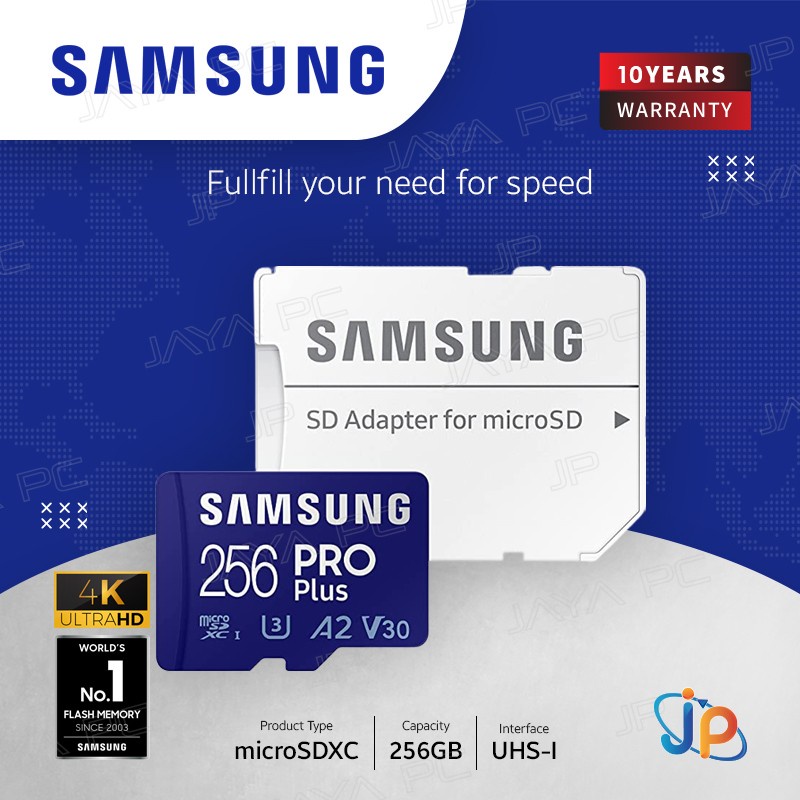 Samsung Pro Plus MicroSDXC A2 256GB - Micro SD + Adapter