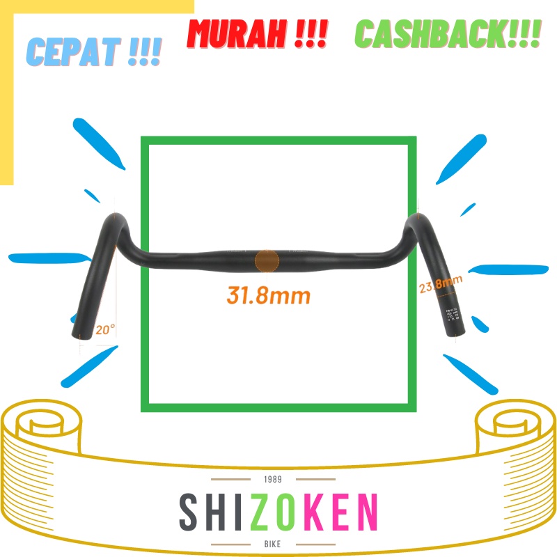 UNO FL12 Dropbar Flare Stang Sepeda Gravel Touring Roadbike Alloy