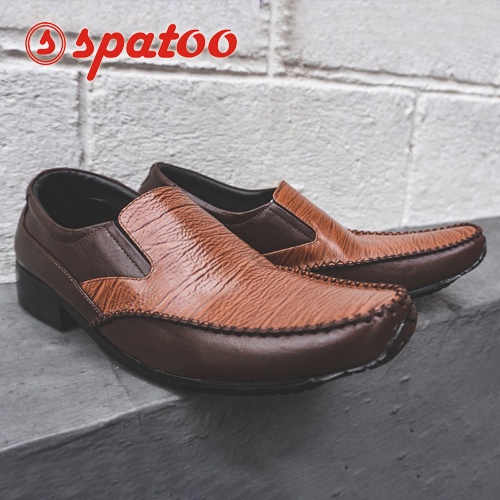 Sepatu Pantofel Pria Terbaru Model Sol Iris Bahan Kulit Asli 201 Cokelat