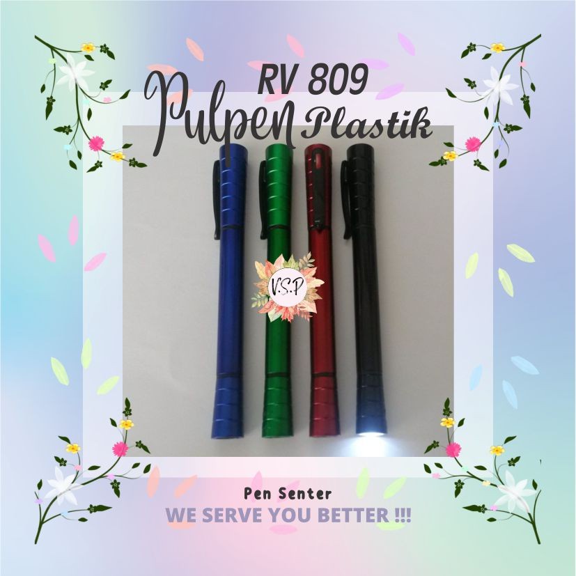 

Pulpen Plastik Senter RV 809 / Souvenir Wedding Seminar kit Murah