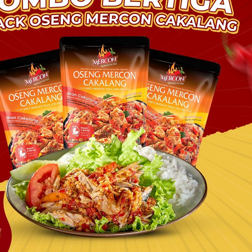 

☪ Mercon Merah Putih - Hemat Combo Bertiga || 3 x Oseng Mercon Cakalang ➯