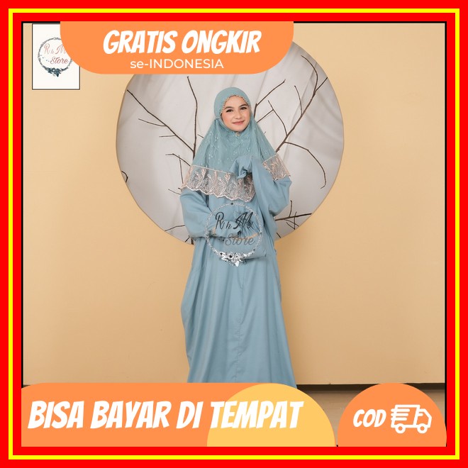 Mukena Mukenah Dewasa Katun Siti Khadijah Original Jumbo Katun Premium Bahan Adem Lembut Nyaman Terb