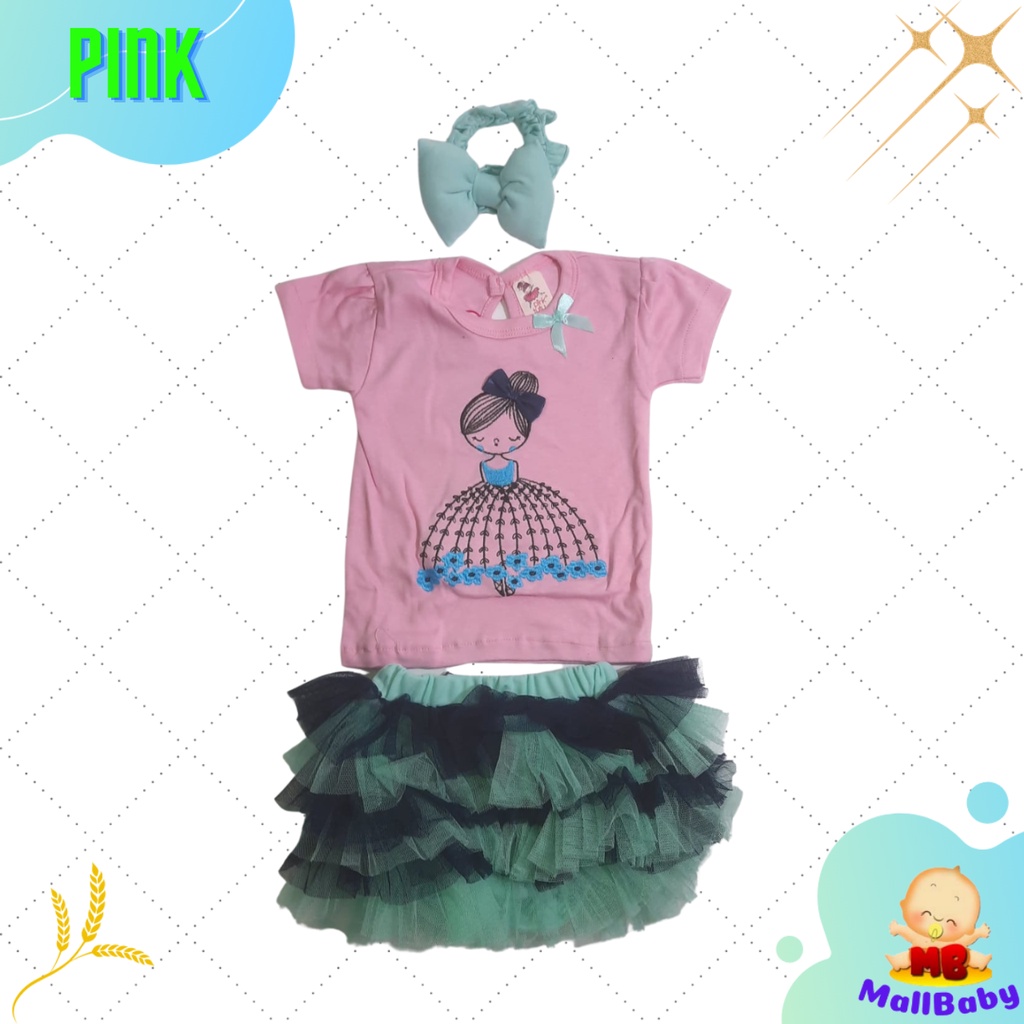 BAJU BAYI PEREMPUAN SETELAN BAJU BAYI CELANA TUTU Cute Girl