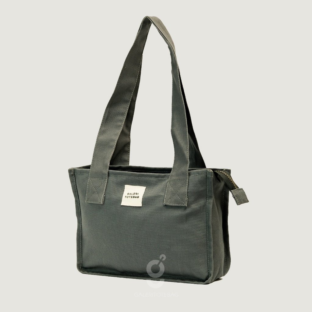 GREIGE TOTEBAG KANVAS POLOS/ TOTEBAG