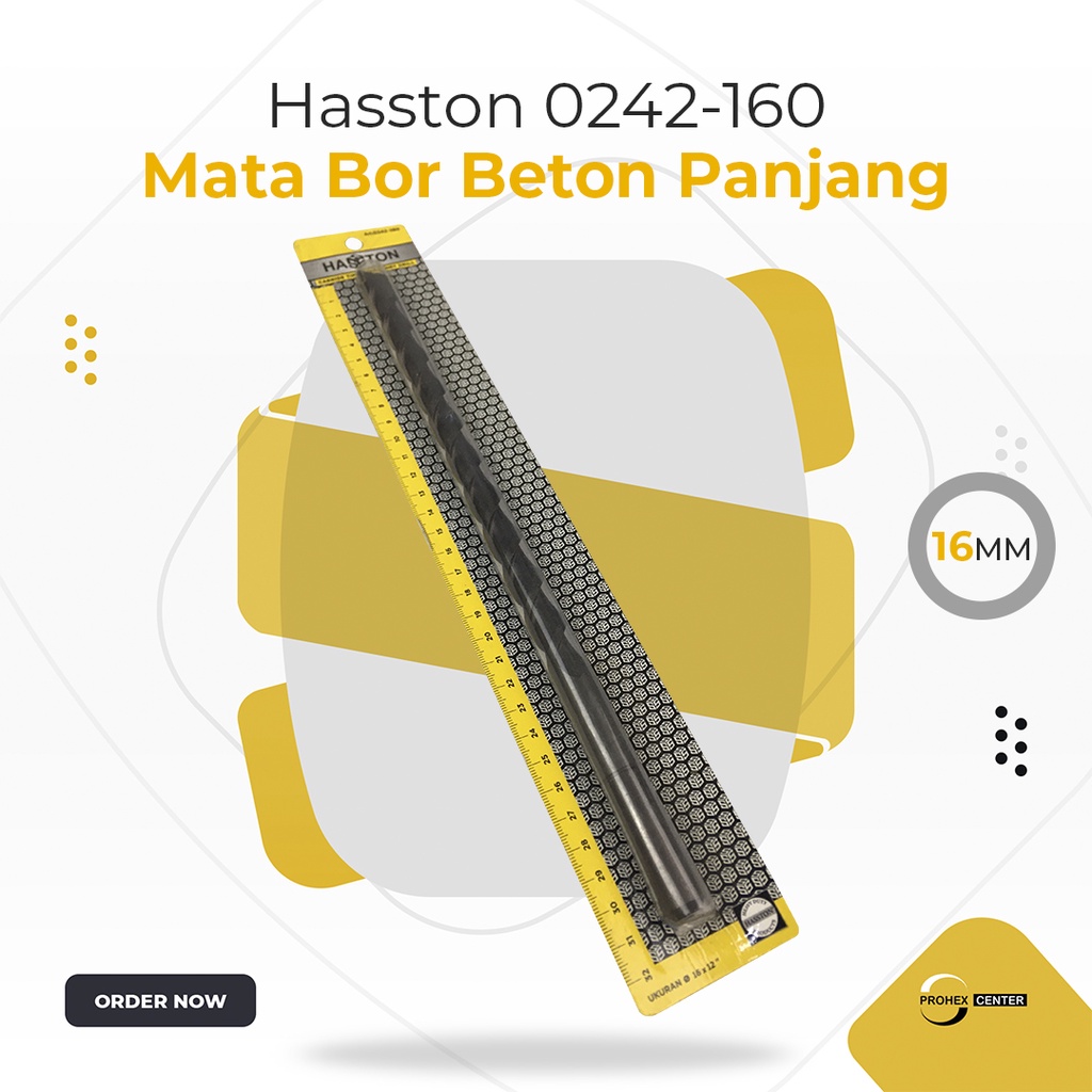 HASSTON SATUAN 30 CM Mata Bor Beton PANJANG 10 12 14 16 Tembok