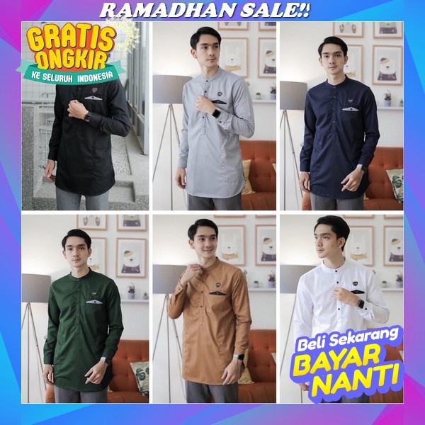 Baju Muslim Pria Dewasa 2023 Lengan Panjang Pendek Terbaru Kemejamuslim Laki Distro Pakistan Bahan T