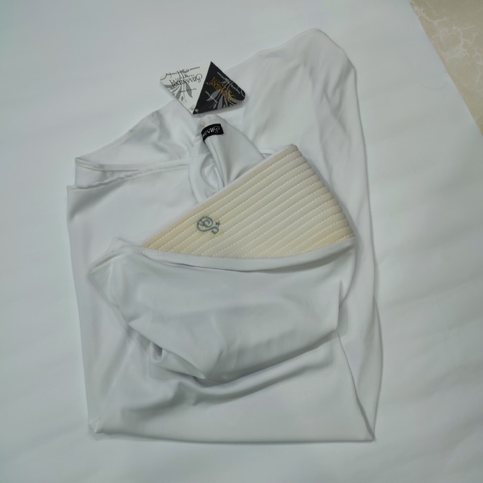 TERLARIS Hijab Instan Bergo STB 61 Shasmira Bergo Spandek Sutra Panjang Sedang - Putih