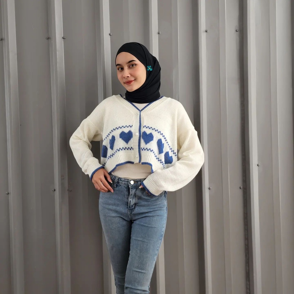 [CYC | COD] Outwear Lova Crop Outer | Rajut Cardigan Wanita Trendy Murah