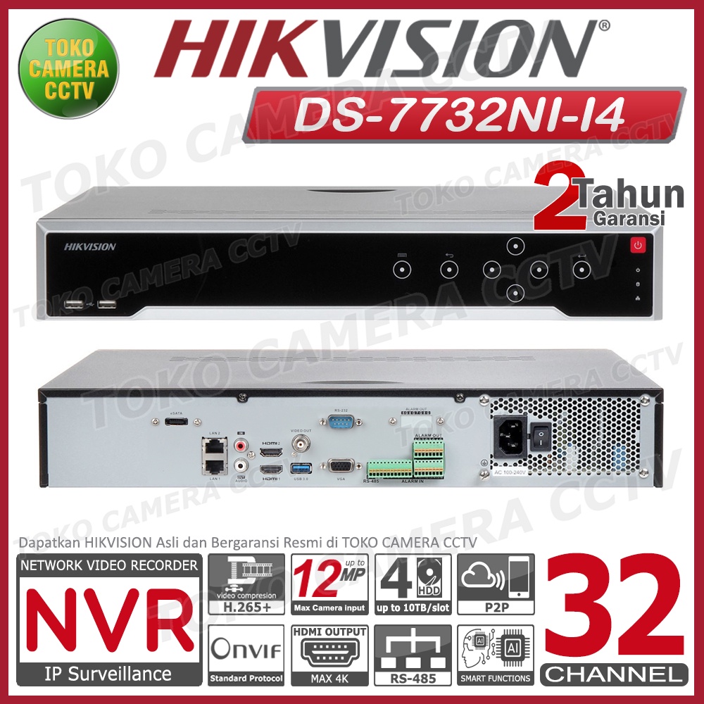 NVR 32 CHANNEL HIKVISION DS-7732NI-I4 NVR HIKVISION 32CH