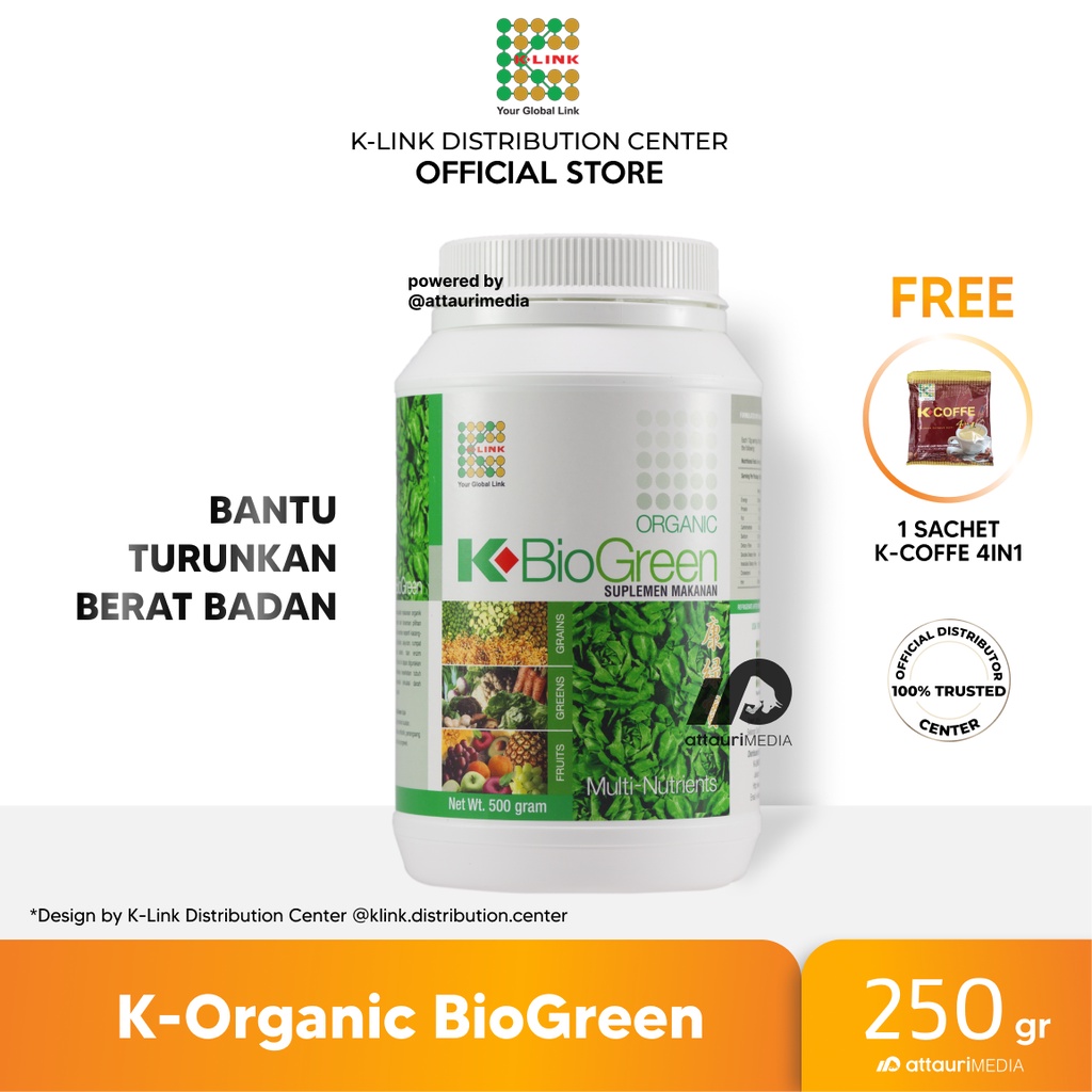 Organic K-BioGreen Multi-Nutriens 250 gr Bio Green Diet Alami Original | DC KLINK
