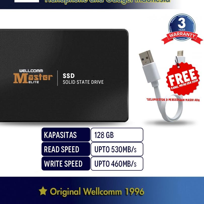 ➧ Wellcomm ELITE SSD 128 GB SATA III 2.5" / SSD Murah / SSD 128GB ♟