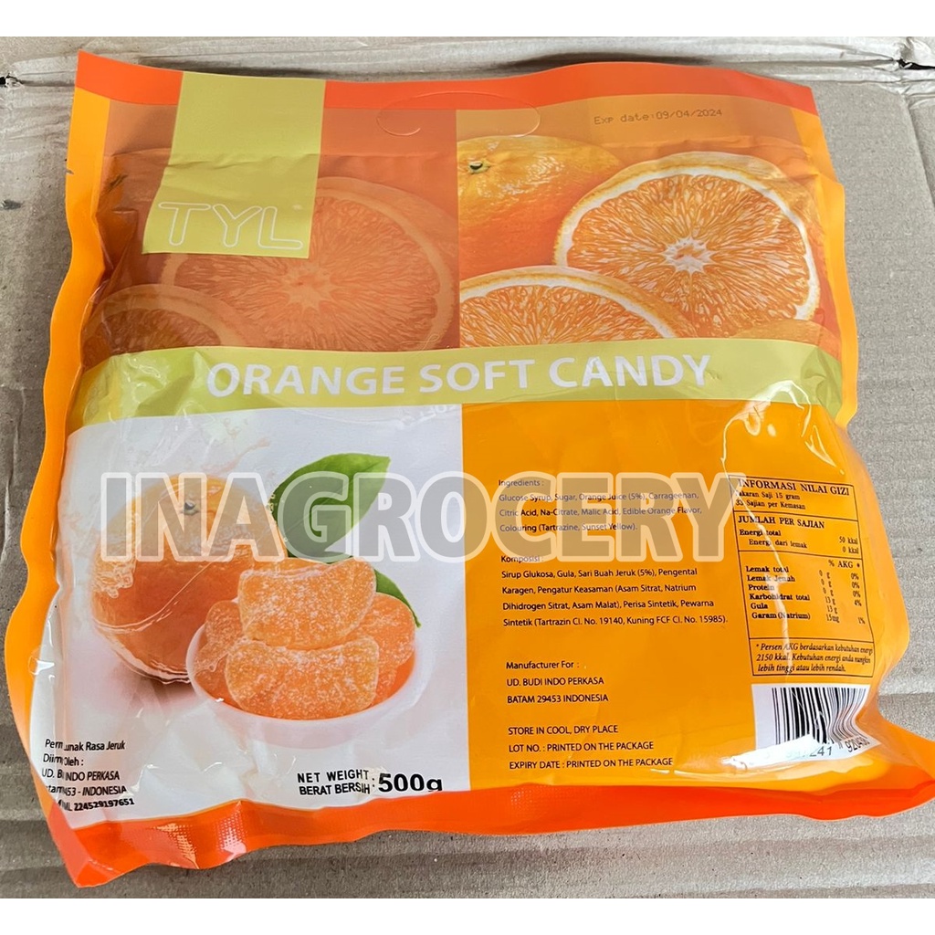 

TYL ORANGE SOFT CANDY ISI 30PCS