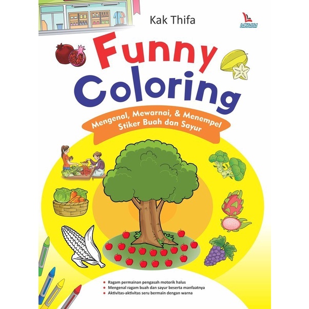 

Funny Coloring; Stiker Aneka Buah Dan Sayur Coloring Books