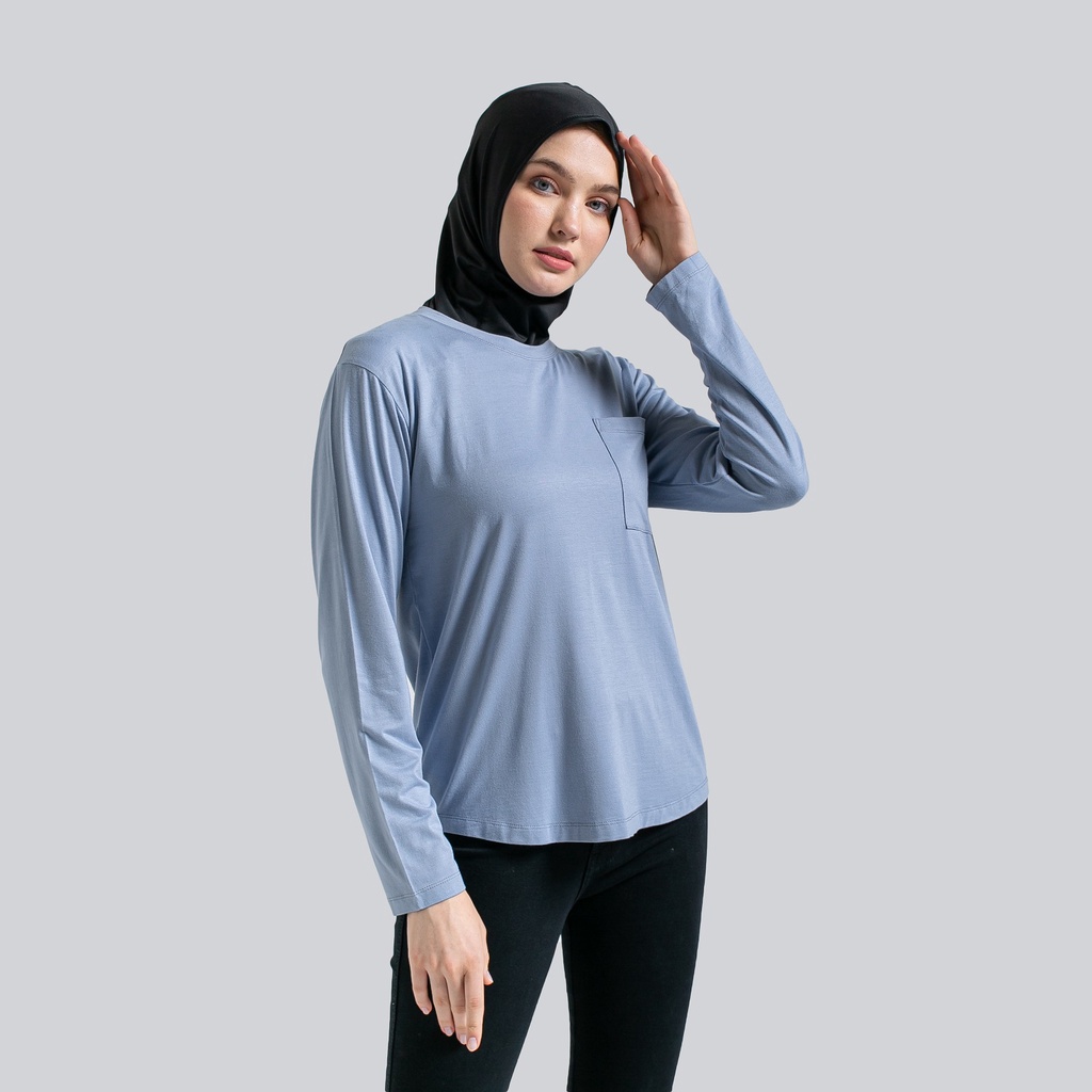 NOORE - Essentials - Zola Top - Light Grey - Pakaian Olahraga