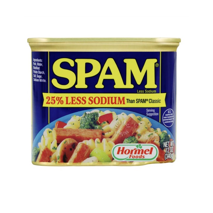 

HORMEL SPAM LUNCHEON MEAT - 25% LESS SODIUM 340G
