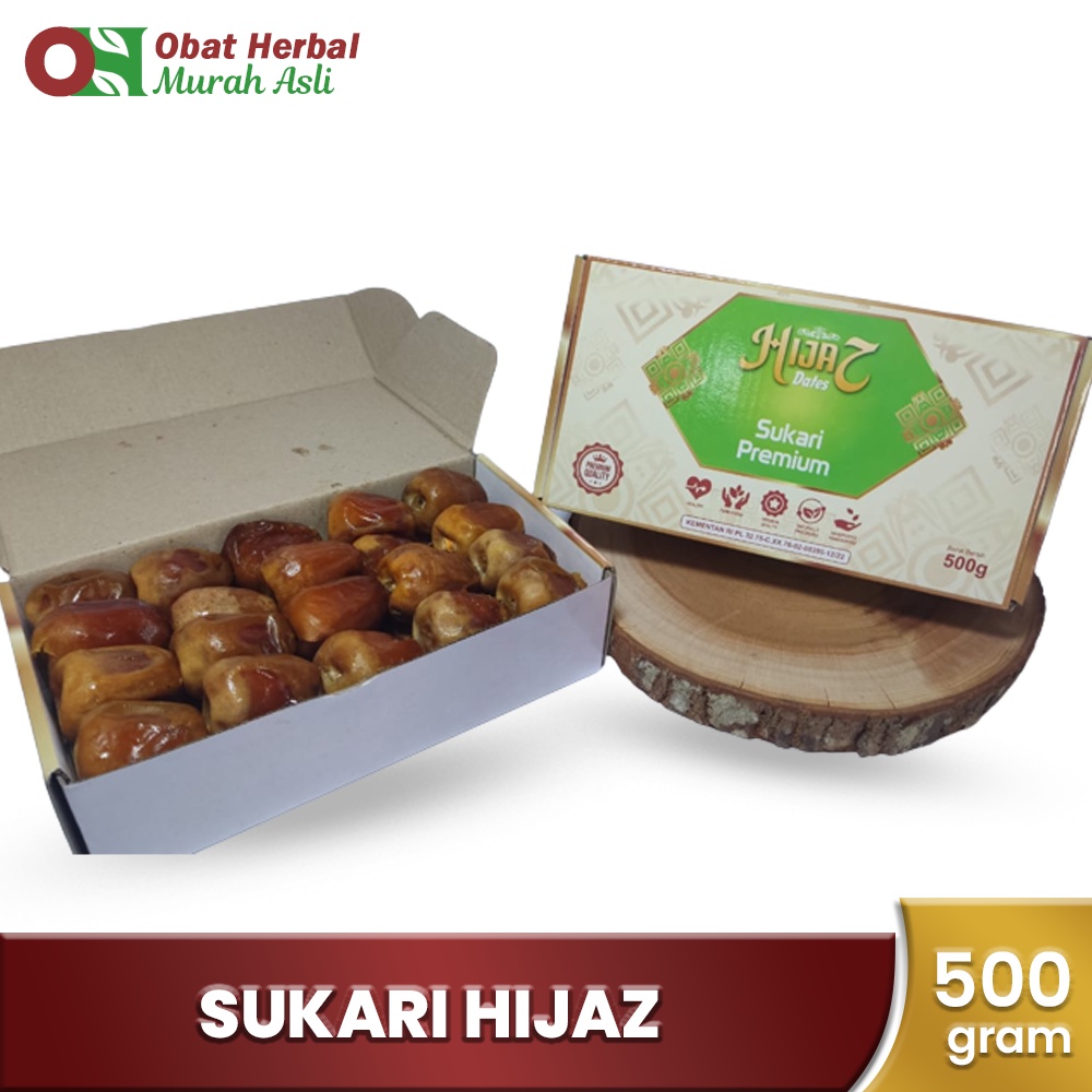 Kurma Sukari Hijaz 500g - Buah Kurma Berkualitas Tinggi dari Tanah Suci Hijaz untuk Kesehatan dan Kenikmatan Anda