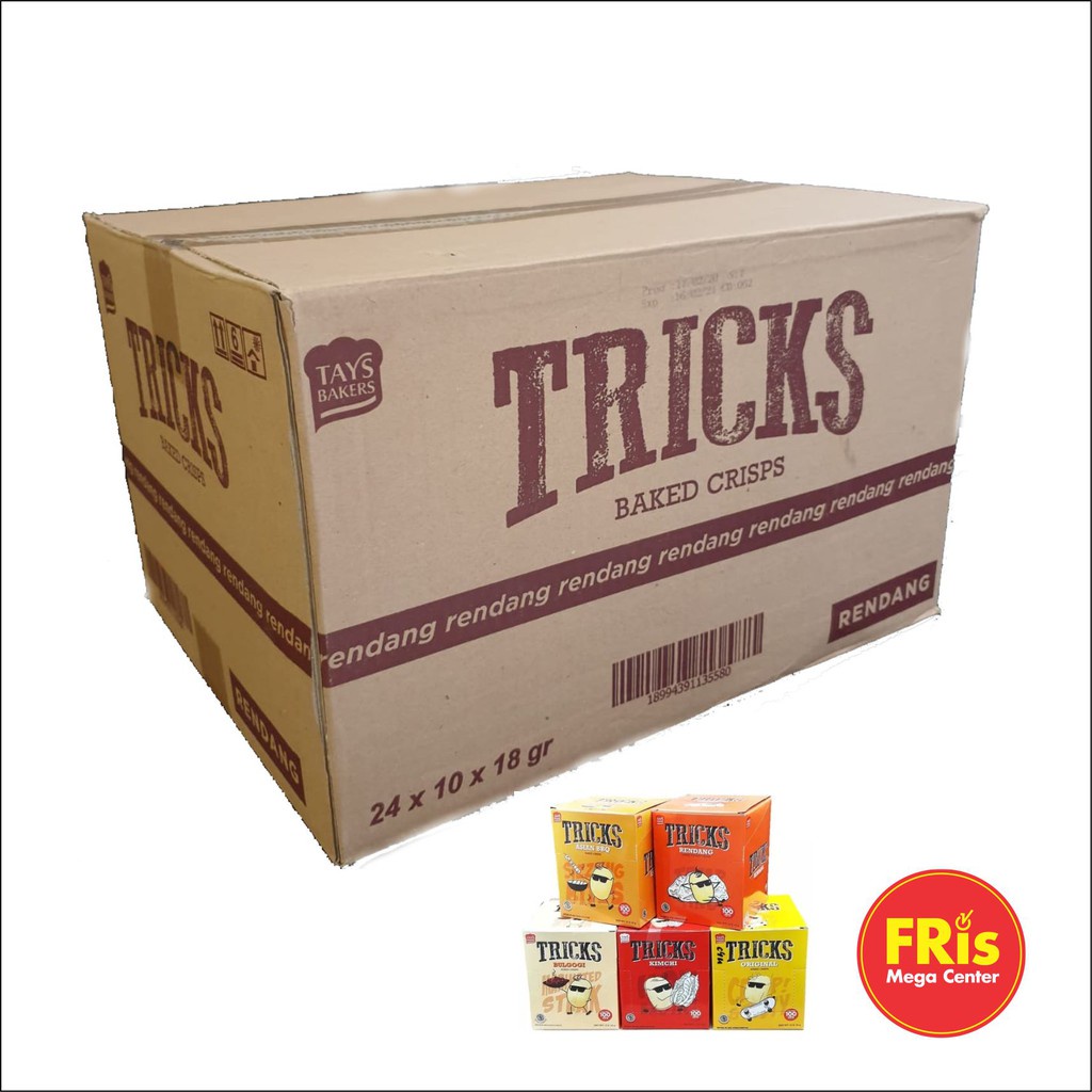 TRICKS POTATO 1 DUS ISI 24 BOX BAKED CRISPS RASA KIMCHI ORIGINAL BBQ - BISKUIT KENTANG PANGGANG