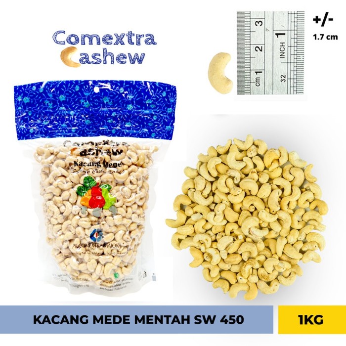

Best Seller Kacang Mede Mentah Utuh S 450 1 Kg - Cashew Mete Mente - S 450