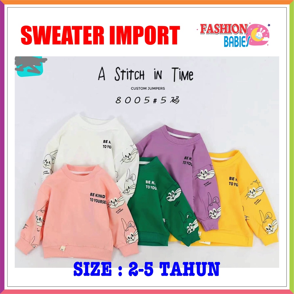 LK-02 SWEATER IMPORT ANAK BIG SIZE | ATASAN LENGAN PANJANG ANAK 2-5 TAHUN