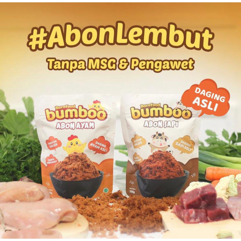 BAREFOOD BUMBOO Abon MPASI tanpa MSG &amp; Pengawet - Abon Bumboo Abon MPASI Bayi