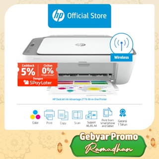 [Cicilan 0% SPayLater] HP Printer DeskJet 2775 / 2776 ( Print Scan Copy ) Wireless / Wifi / Bluetooth - Garansi 1 Tahun - Printer Murah Gratis Ongkir - Fotocopy - Kertas A4 F4 - Cetak dari Smartphone - Cetak Murah