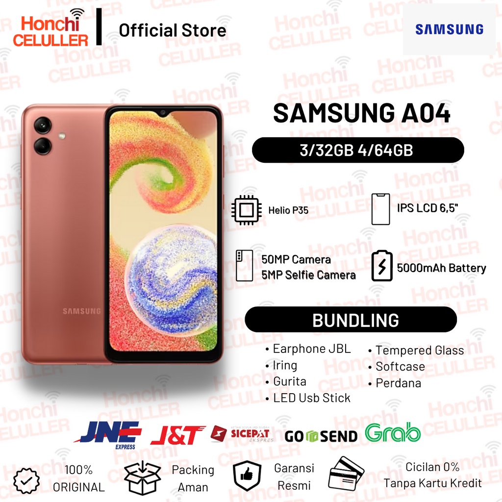 SAMSUNG A04 4/64 GB 3/32GB GARANSI RESMI SAMSUNG INDONESIA SEIN