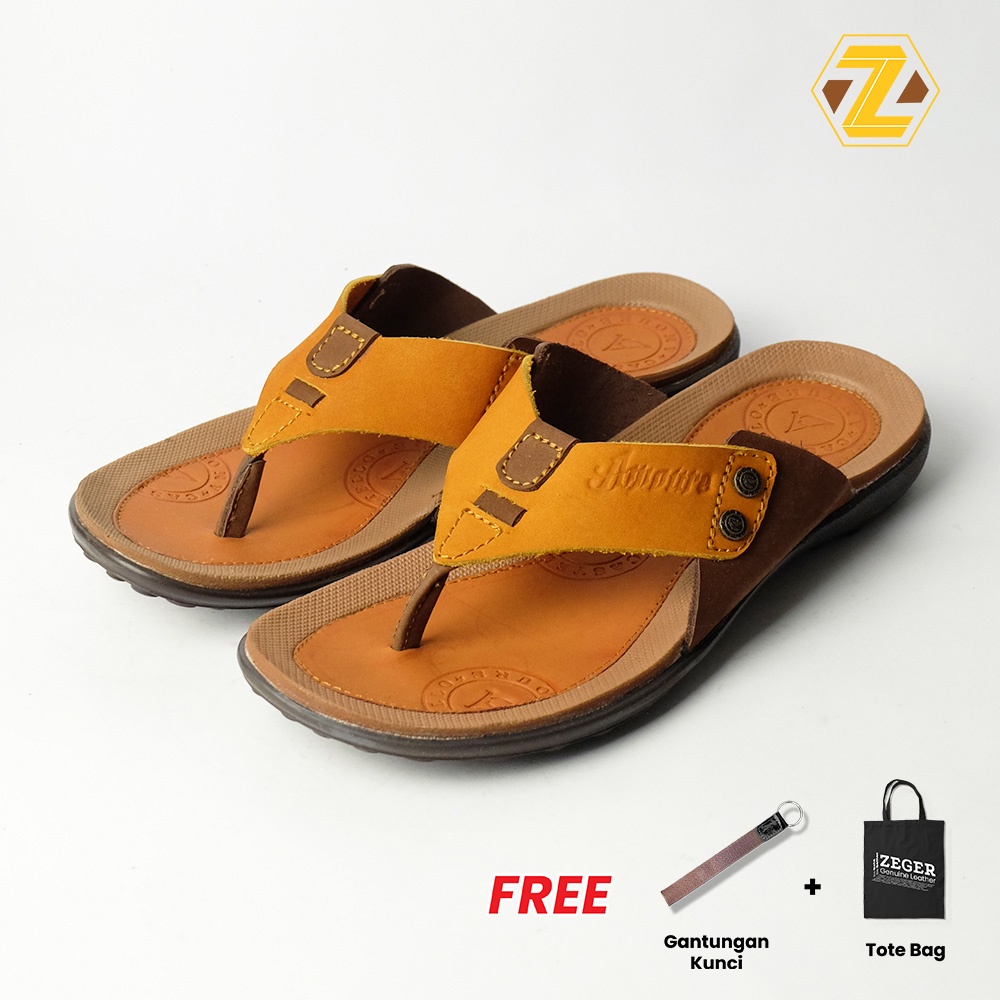 ZEGER Sandal Kulit Pria Casual Jepit - Bellamo 671