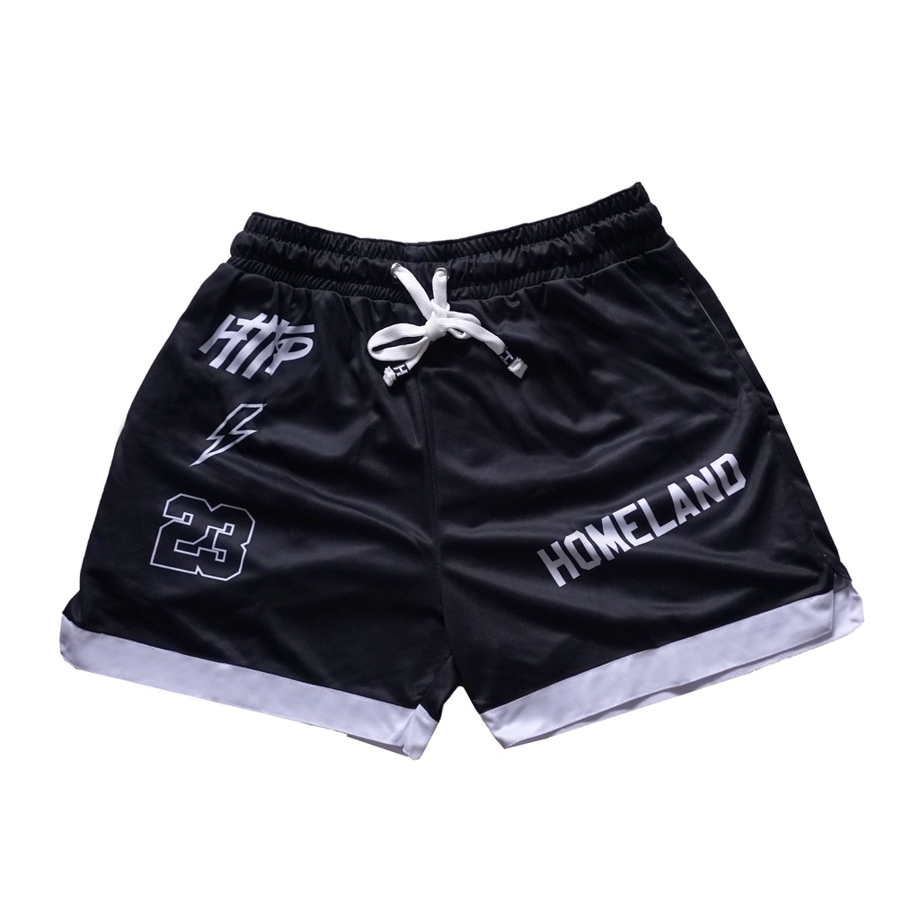 Homeland Timeless Treasury Product - Celana Pendek Motif Boardshort Pria Hitam Sweatshort Pria Wanita