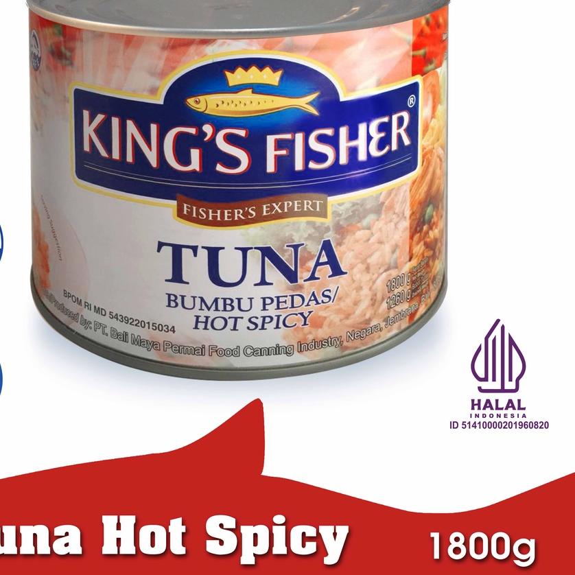 

☊ King's Fisher Tuna Hot Spicy Daging Tuna Makanan Kaleng 1800 gr ♔